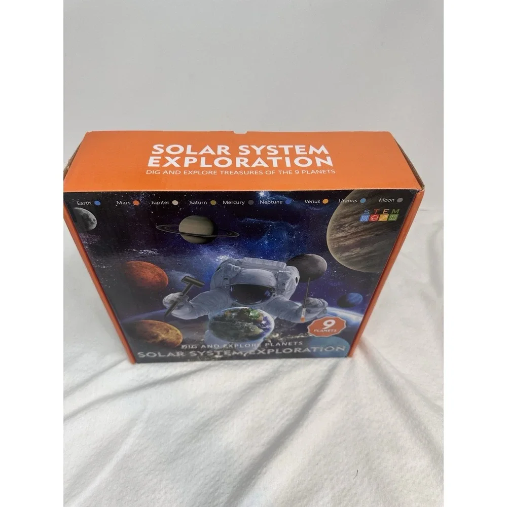Gemstone Dig Kit, Dig up 72 Jewel Treasures from 9 Solar System Planets STEM New
